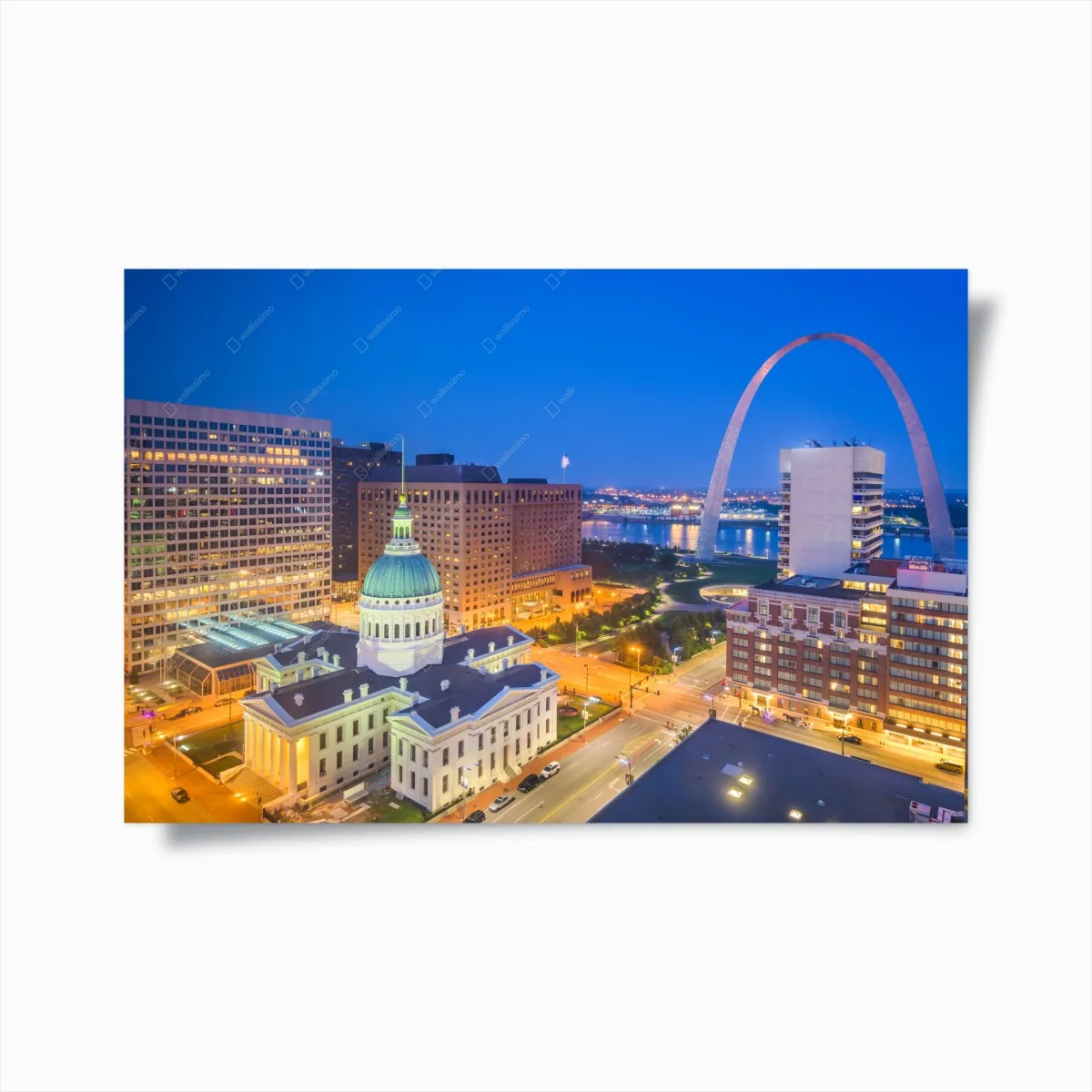 Poster St. Louis skyline at dusk • Wallissimo® Poster St. Louis skyline at dusk • Wallissimo®