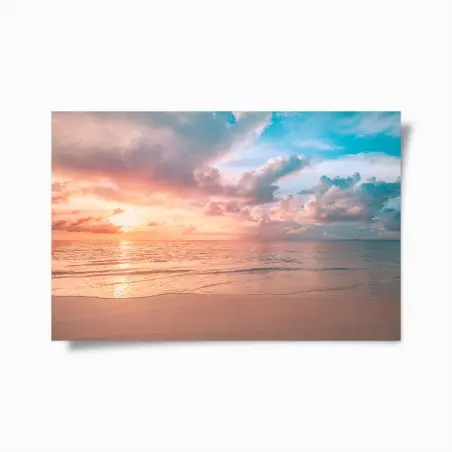 Poster serene pastel beach sunset • Wallissimo®