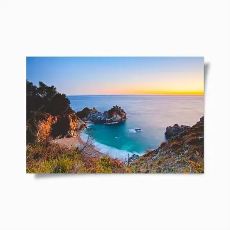 Poster turquoise cove at sunset • Wallissimo®