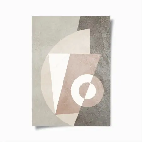 Poster neutral geometric pastel composition • Wallissimo®
