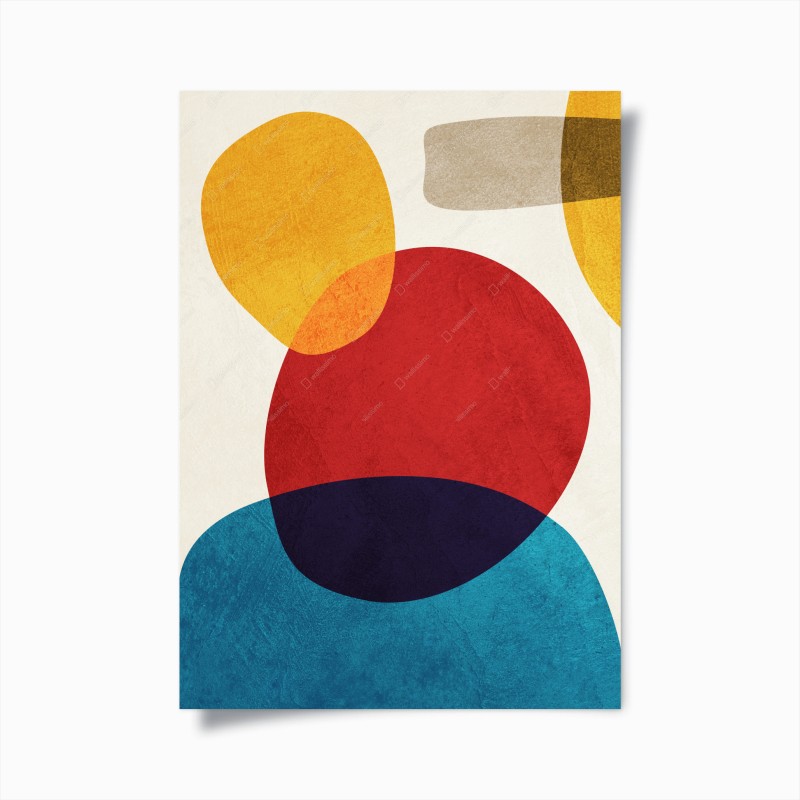 Poster bold geometric color composition