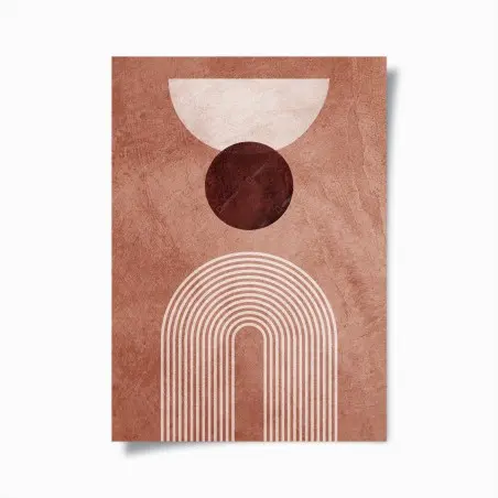 Poster earthy geometric arch composition • Wallissimo®