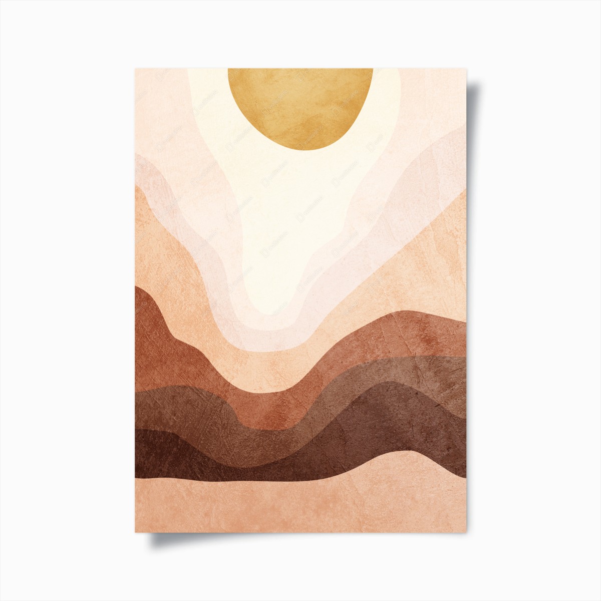 Poster earthy abstract sun landscape • Wallissimo®