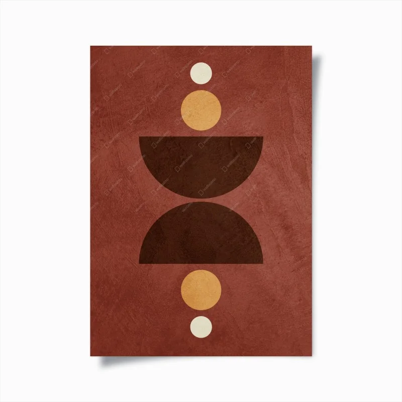 Poster earthy geometric balance