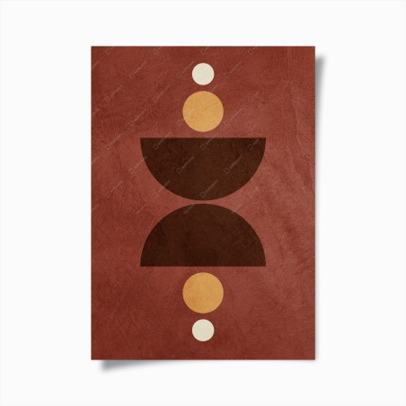 Poster earthy geometric balance • Wallissimo®