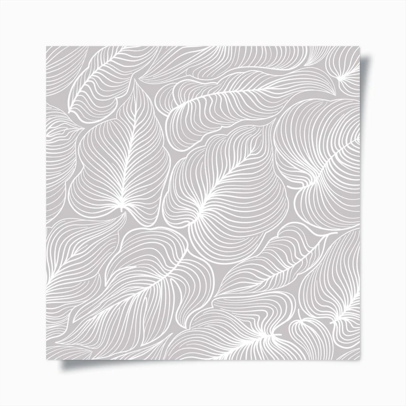 Poster elegant retro leaf line pattern