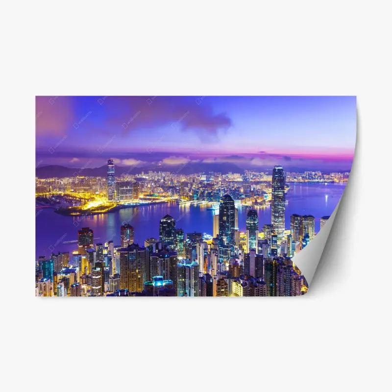 Repositionable sticker golden autumn forest path • Wallissimo®