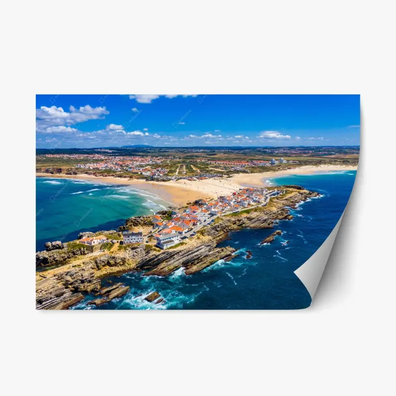 Repositionable sticker Baleal island coastal panorama
