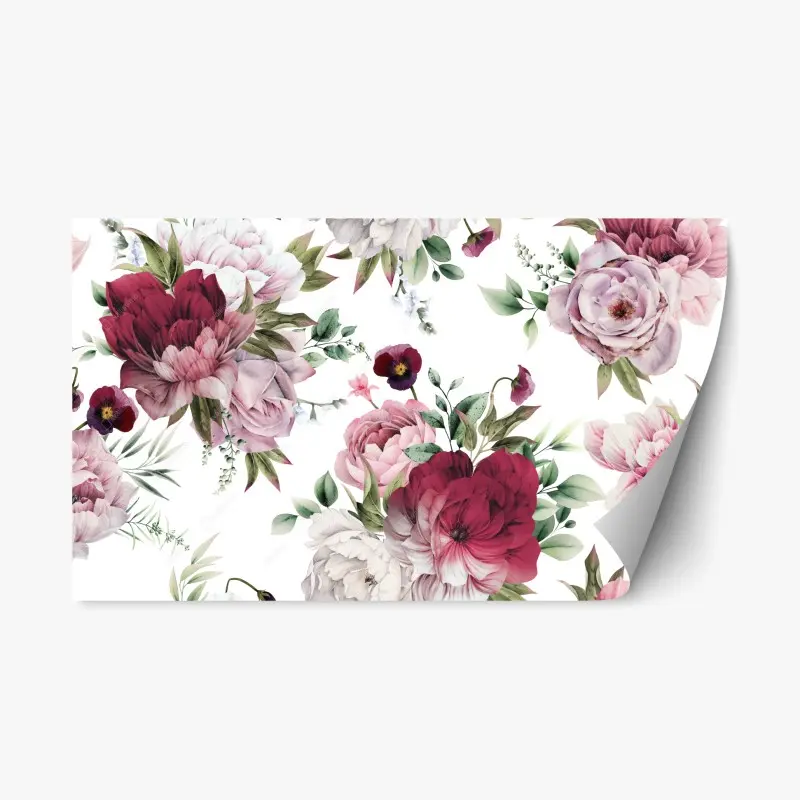 Repositionable sticker pink flamingo pattern on black background • Wallissimo®