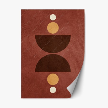 Repositionable sticker earthy geometric balance • Wallissimo®