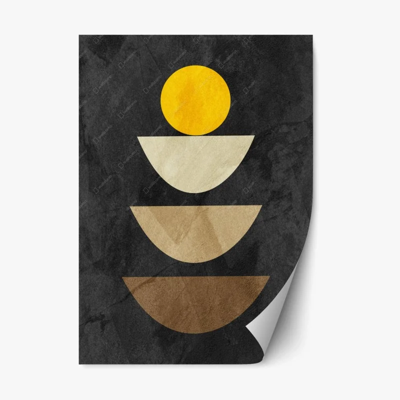 Repositionable sticker frosted trees at sunrise • Wallissimo®