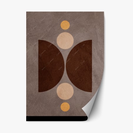 Repositionable sticker earthy geometric balance • Wallissimo®