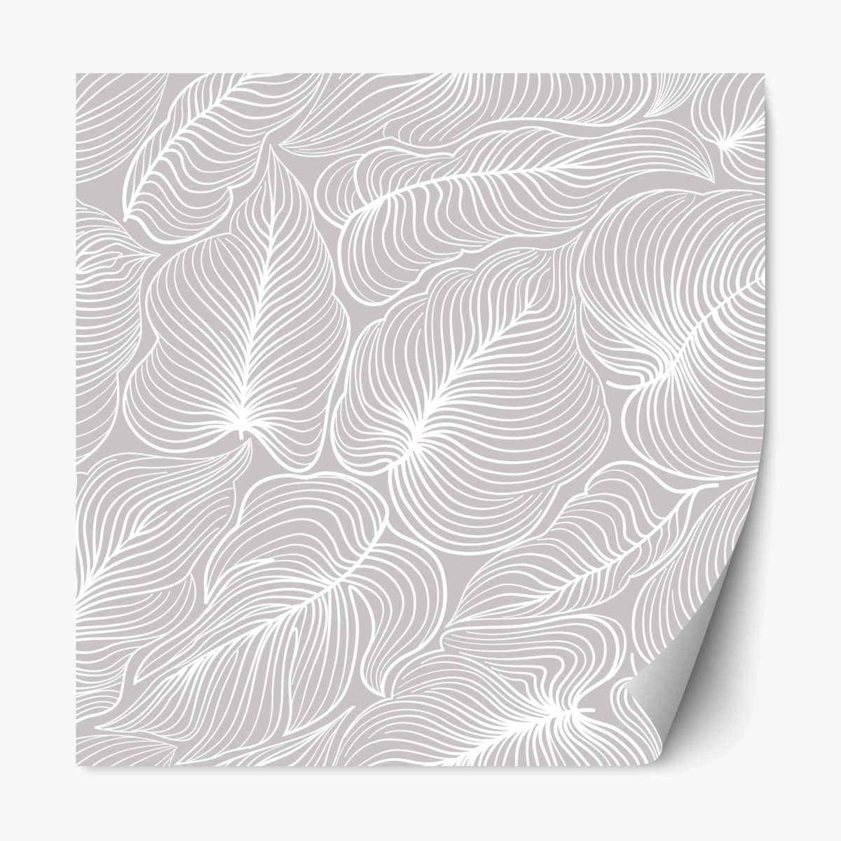 Repositionable sticker elegant retro leaf line pattern • Wallissimo® Repositionable sticker elegant retro leaf line pattern • Wallissimo®
