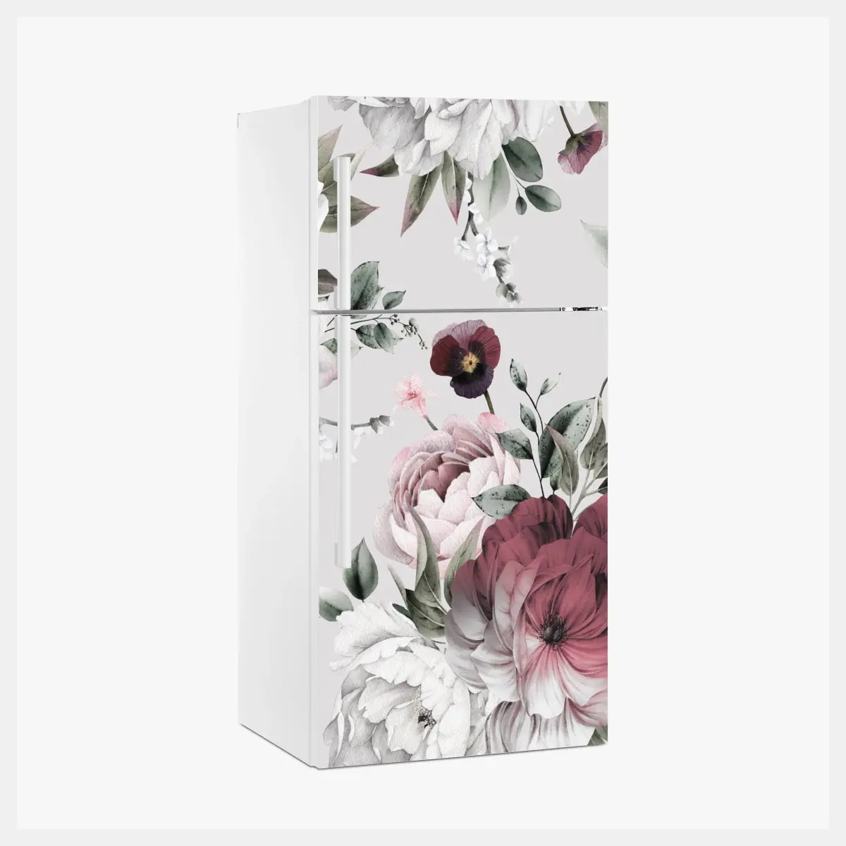 Fridge sticker soft peony watercolor floral design • Wallissimo® Fridge sticker soft peony watercolor floral design • Wallissimo®