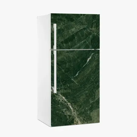 Fridge sticker deep green marble texture • Wallissimo®