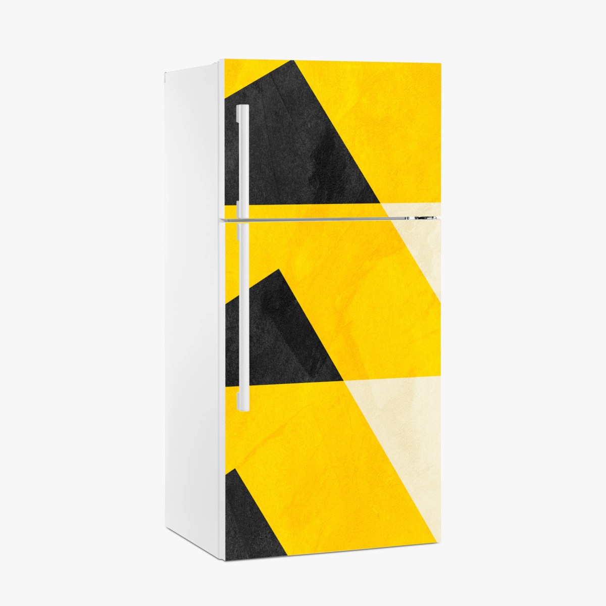 Fridge sticker bold yellow geometric pattern • Wallissimo® Fridge sticker bold yellow geometric pattern • Wallissimo®