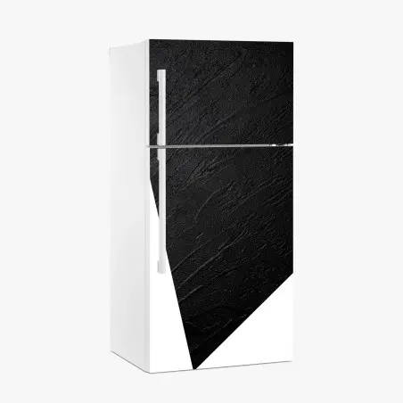 Fridge sticker black concrete texture minimal abstract • Wallissimo®