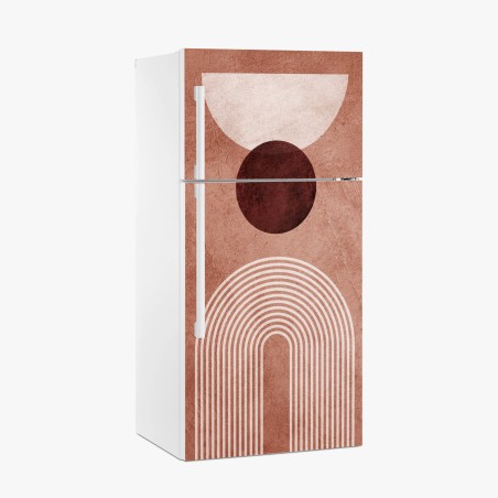 Fridge sticker earthy geometric arch composition • Wallissimo®