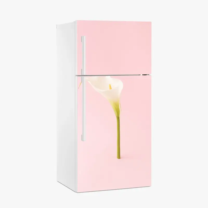 Fridge sticker black marble veined texture • Wallissimo®