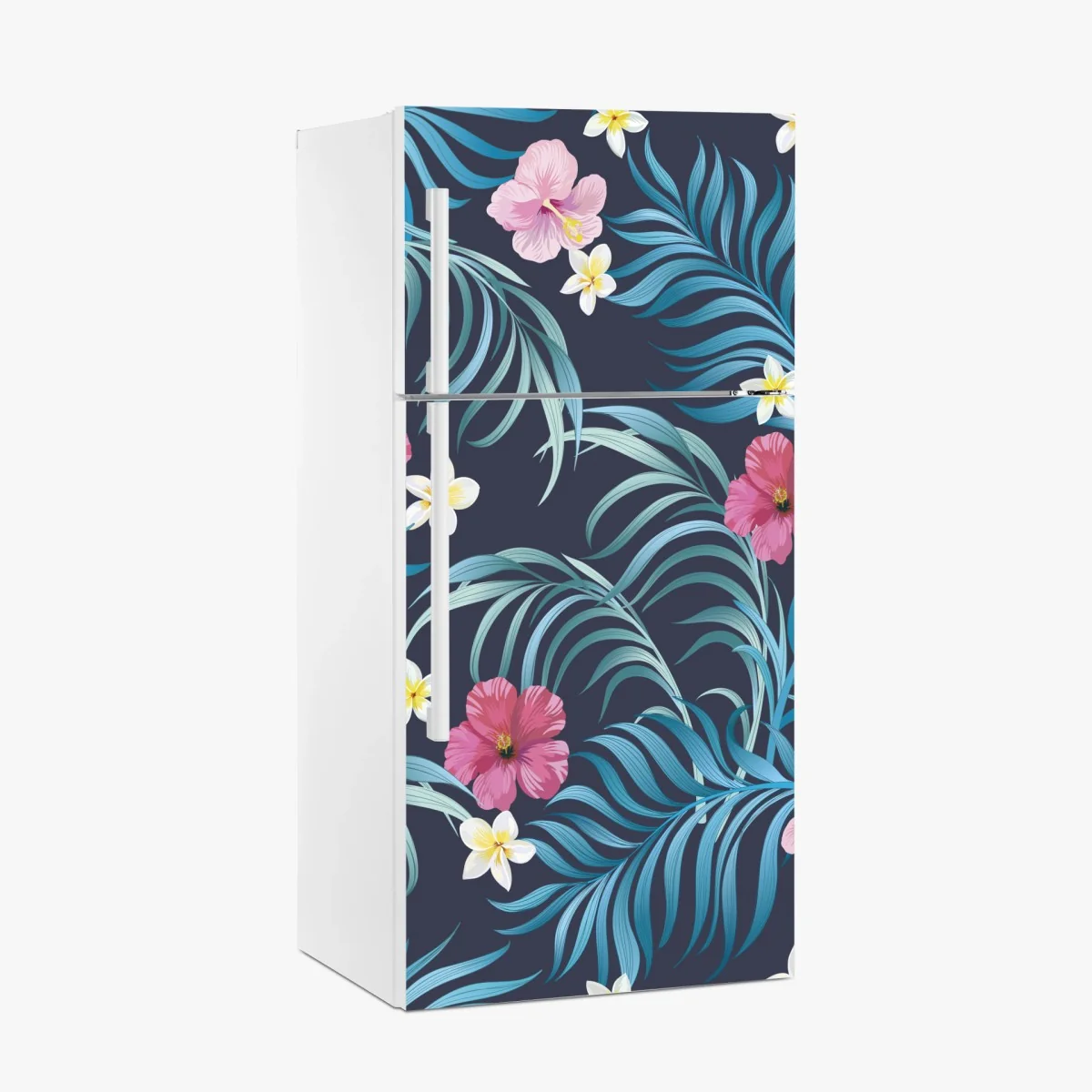 Fridge sticker tropical hibiscus floral pattern • Wallissimo® Fridge sticker tropical hibiscus floral pattern • Wallissimo®