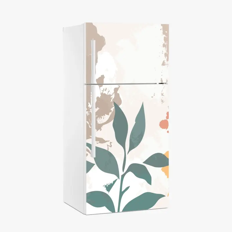 Fridge sticker soft pastel botanical art