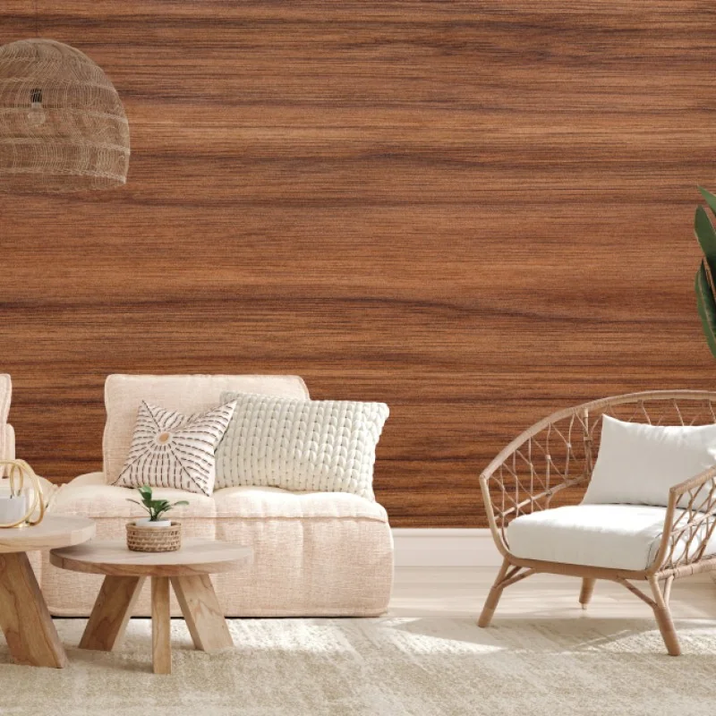 Wall mural warm natural wood texture