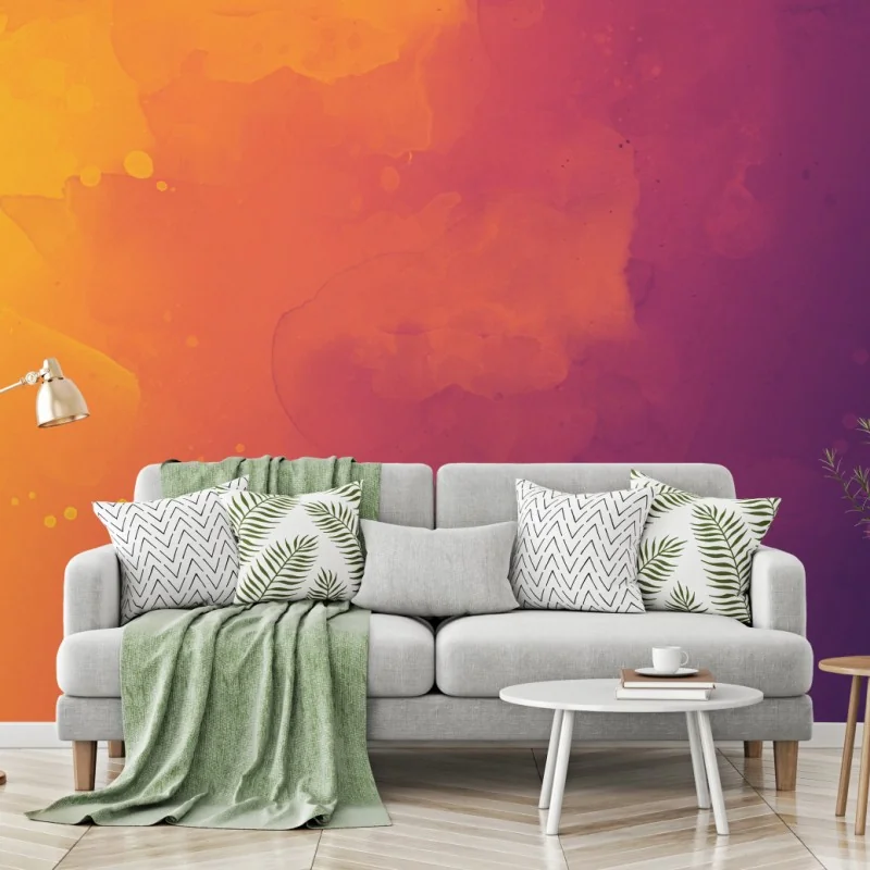 Wall mural vibrant watercolor gradient abstract