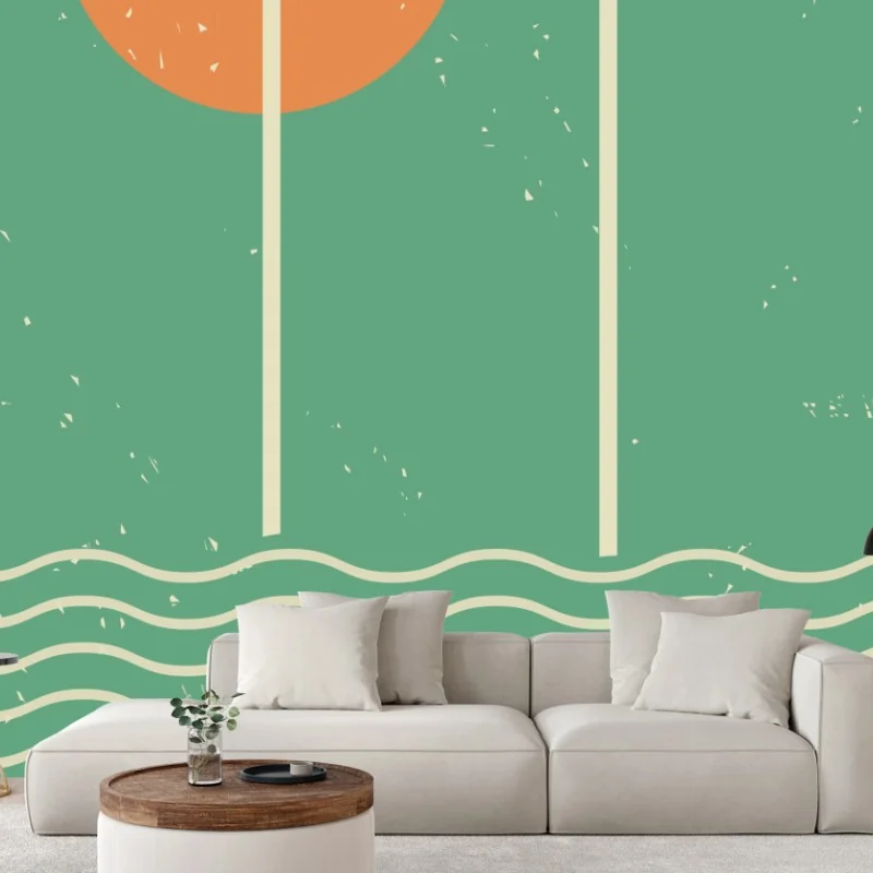 Wall mural sunlit arch over waves • Wallissimo® Wall mural sunlit arch over waves • Wallissimo®