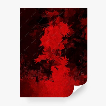 Wall mural fiery red abstract pattern • Wallissimo®