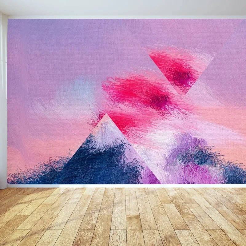 Wall mural pastel geometric dreamscape
