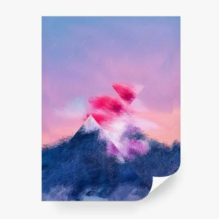 Wall mural pastel geometric dreamscape • Wallissimo®
