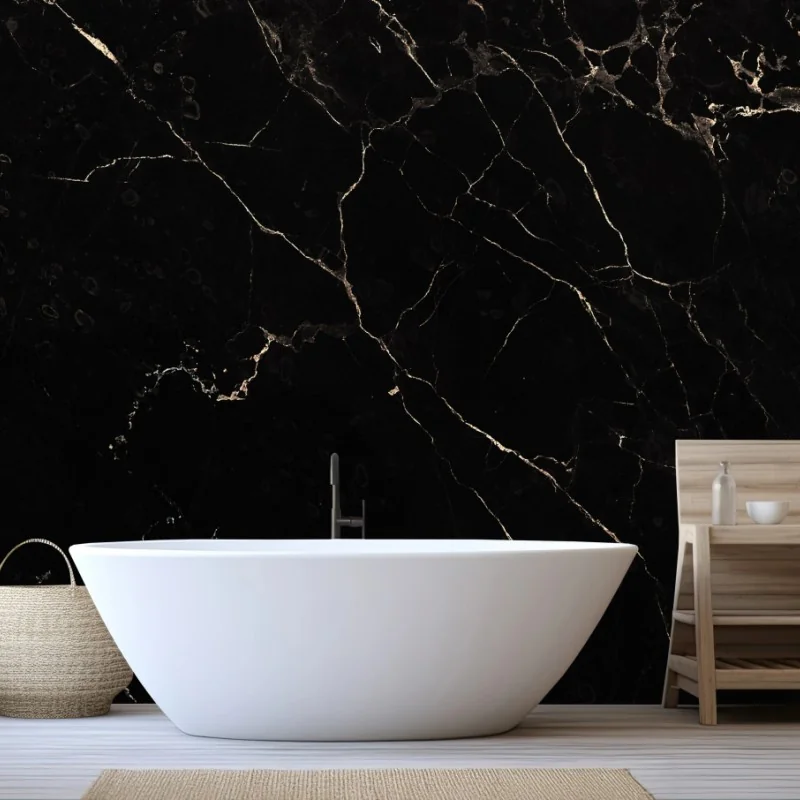 Wall mural black marble elegance