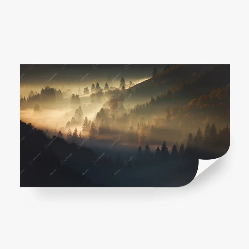 Wall mural bold geometric sunset • Wallissimo®