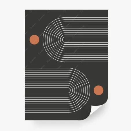 Wall mural minimal geometric line art • Wallissimo®