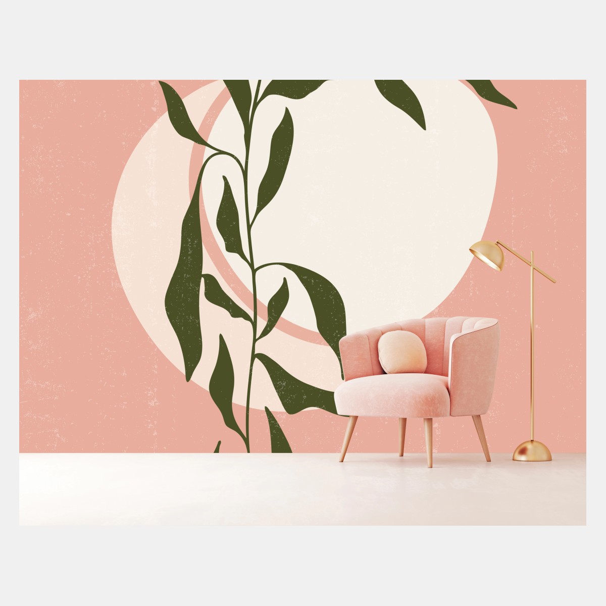 Wall mural boho botanical abstract print • Wallissimo®