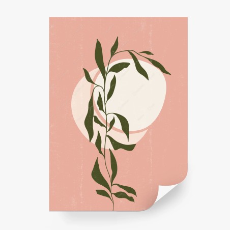 Wall mural boho botanical abstract print • Wallissimo®