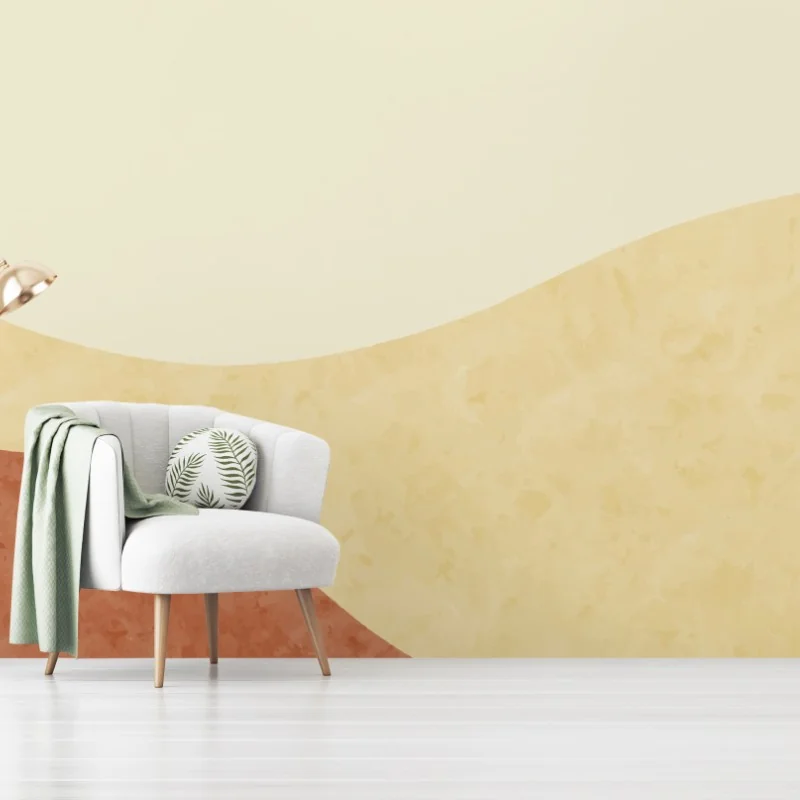 Wall mural minimal earthy mountain landscape
