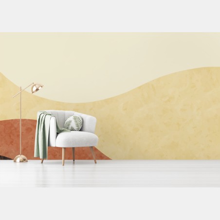 Wall mural minimal earthy mountain landscape • Wallissimo®