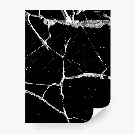 Wall mural black marble vein texture • Wallissimo®