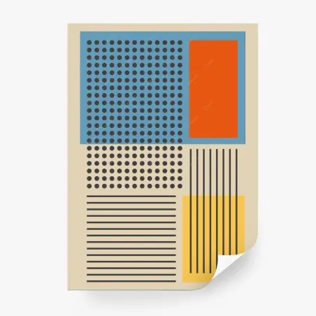 Wall mural geometric mid-century abstract composition • Wallissimo®
