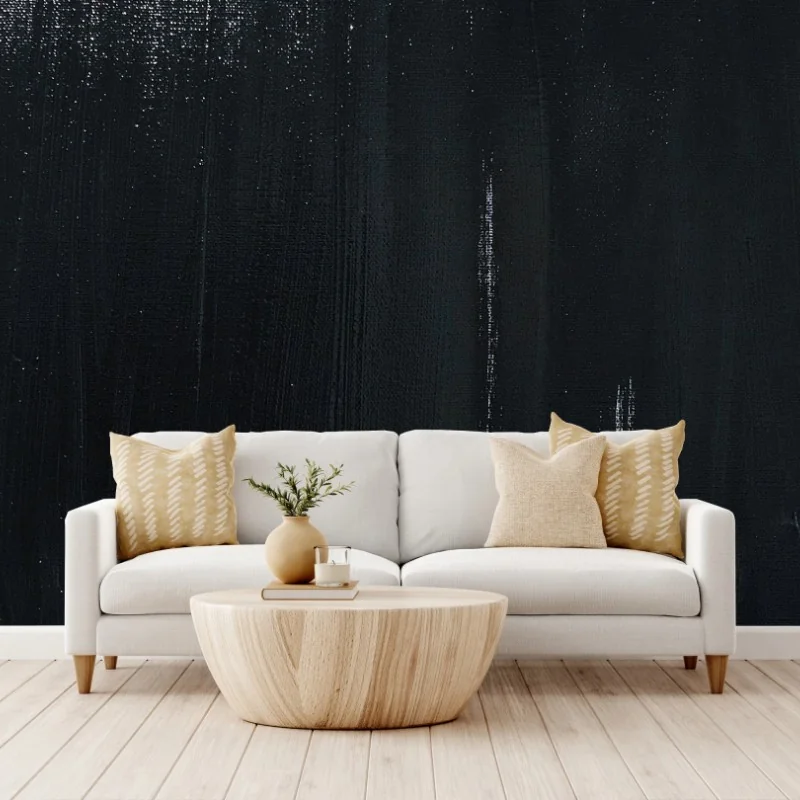 Wall mural bold black brushstroke abstract