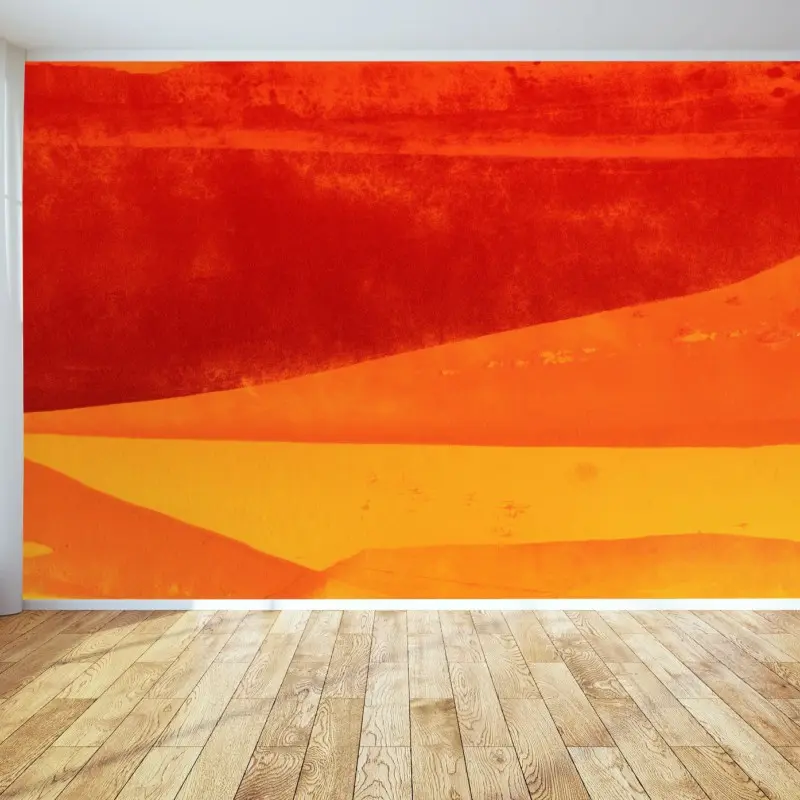 Wall mural warm horizon abstract watercolor