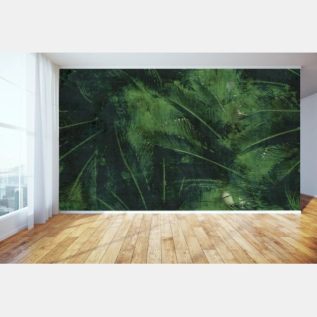 Wall mural lush tropical leaves pattern • Wallissimo®