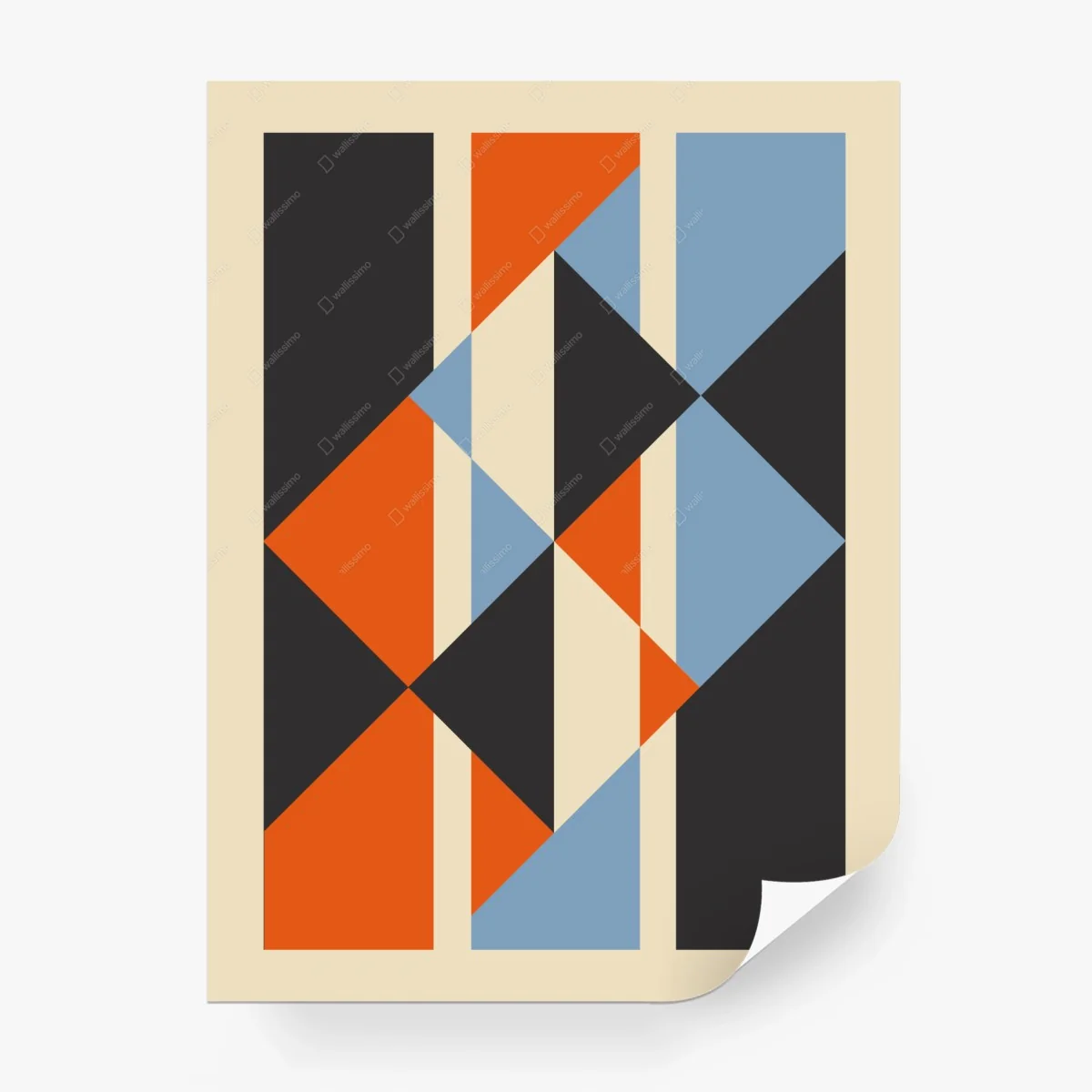 Wall mural geometric retro pattern in warm tones • Wallissimo® Wall mural geometric retro pattern in warm tones • Wallissimo®