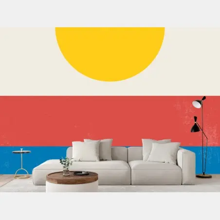 Wall mural geometric sun composition • Wallissimo®