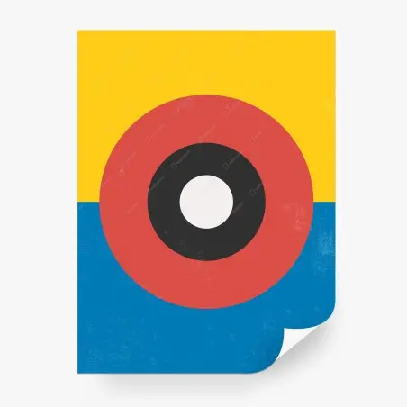 Wall mural bold geometric target poster • Wallissimo®