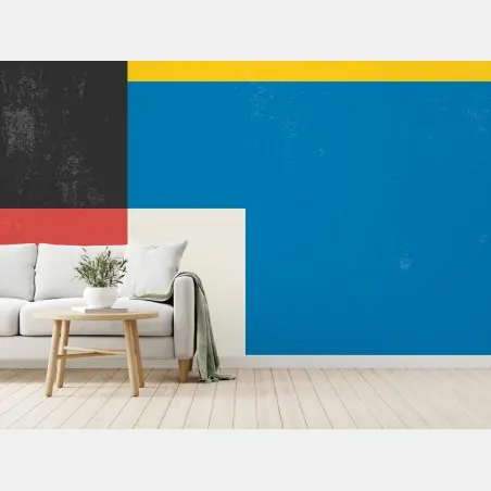 Wall mural bold geometric color blocks • Wallissimo®