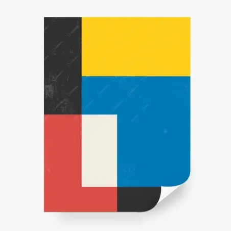 Wall mural bold geometric color blocks • Wallissimo®