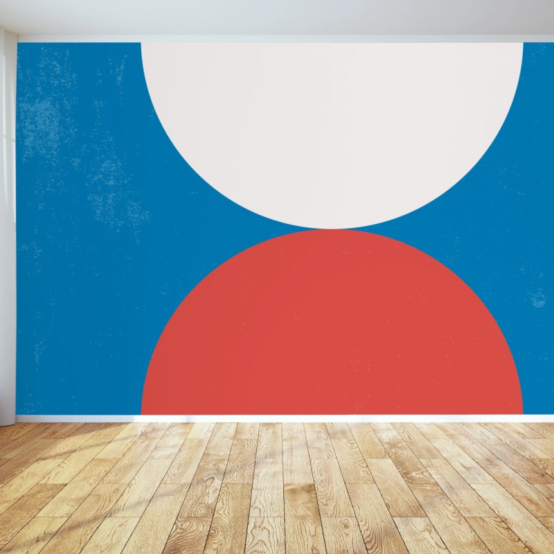 Wall mural geometric sun reflection