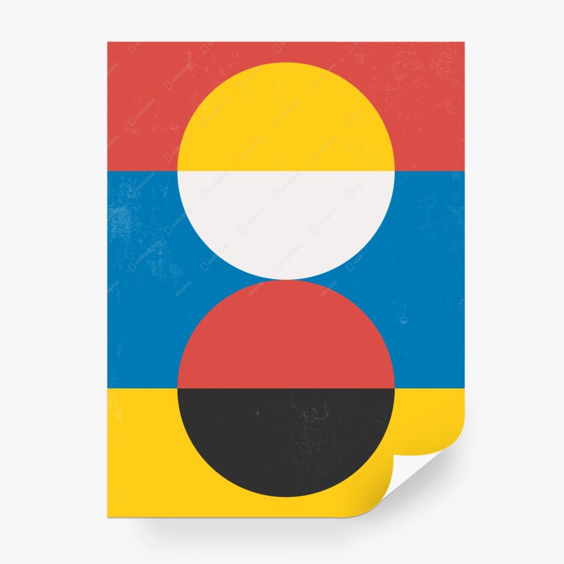 Wall mural geometric sun reflection